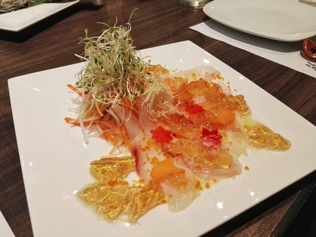 White Fish Carpaccio with Bonito Vinegar Jelly