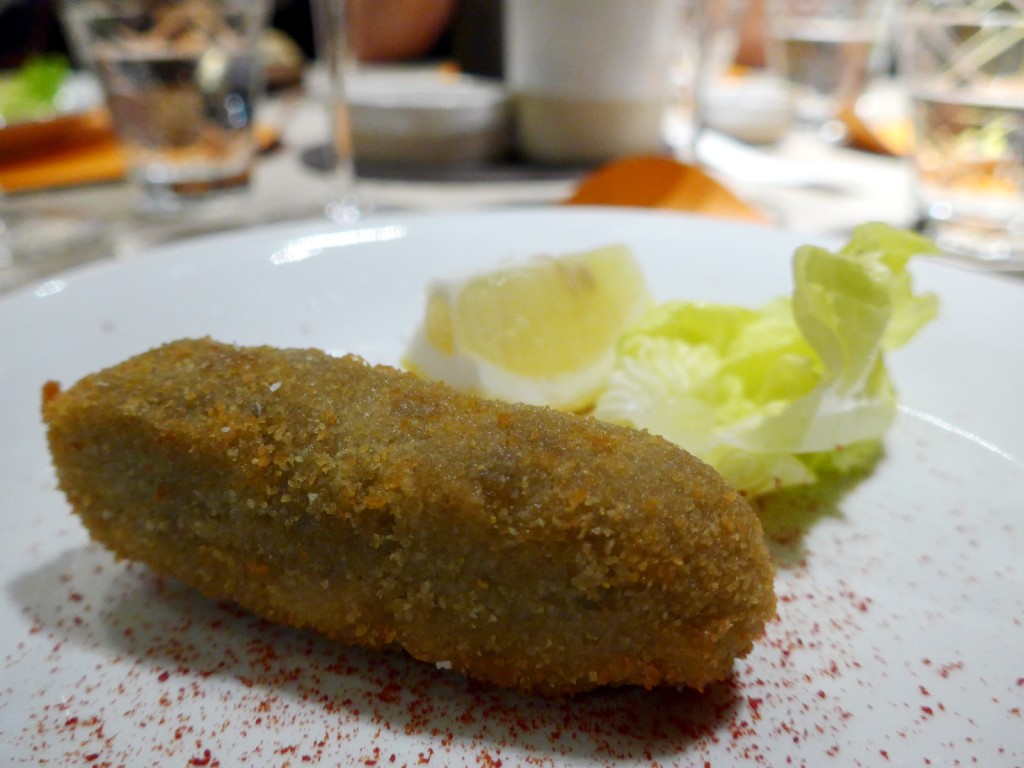 At Hubert Gastrobar in Bruges: stuffed in a croquette (Photo by Cheryl Tiu)