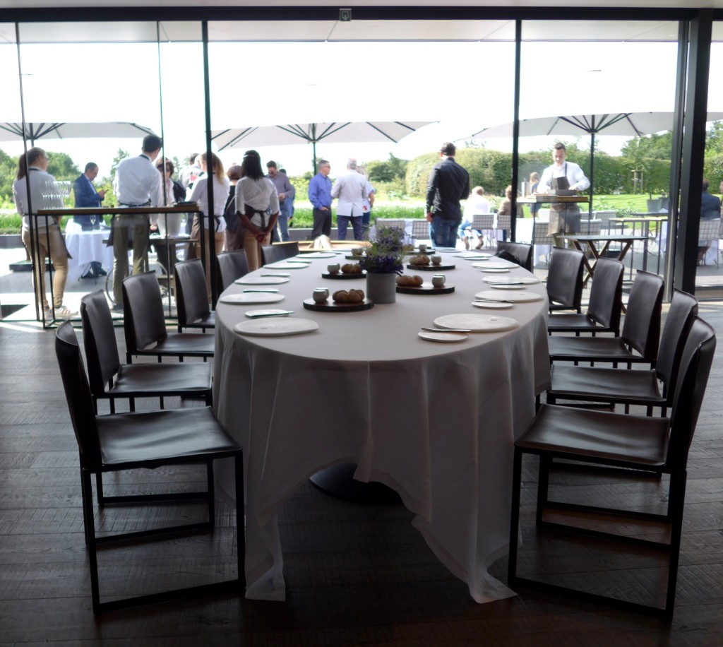 The Hertog Jan dining room. During both lunch and dinner service, we began with cocktails at the terrace overlooking the garden. All normal dinners at Hertog Jan begin with this, as well as a tour of the garden. (Photo by Cheryl Tiu)