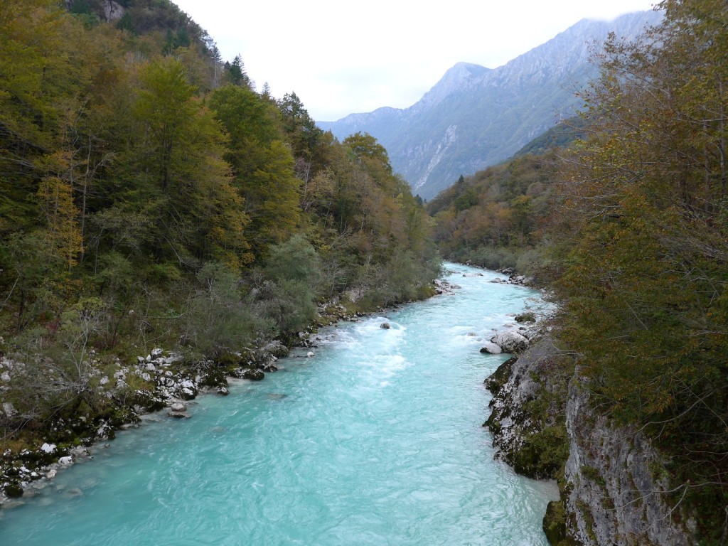 Gorgeous, emerald green waters stream from the Soca River... exactly how it was in "Chef's Table." I wanted to cry... (Photo by Cheryl Tiu)