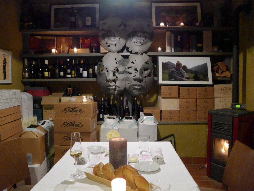 Here's a peak inside Hisa Franko's wine cellar where we had dinner the night we arrived. (Photo by Cheryl Tiu)