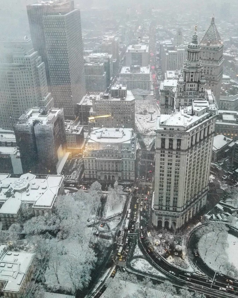 The first day of snow in New York City!!! December 9, 2017