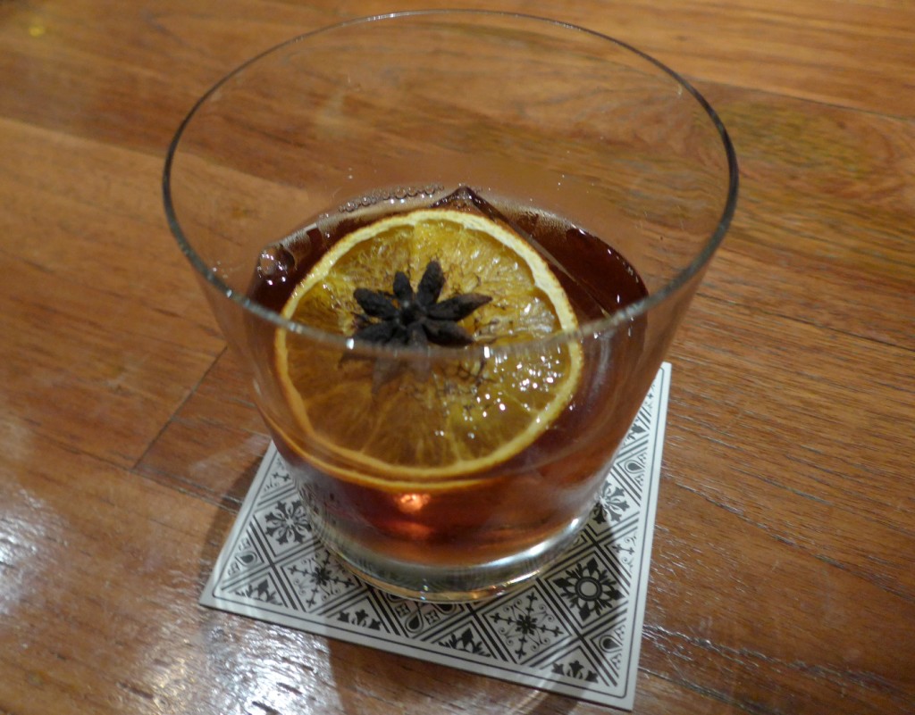 The cocktails are phenomenal at The Bar at The House on Sathorn. This is the smoked old-fashioned. Another one I like (not in photo) is The Garden./ (Photo by Cheryl Tiu)