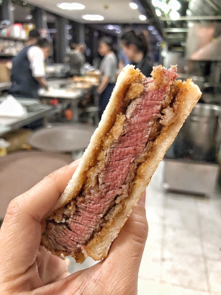 The world's most expensive wagyu sandwich: kobe tenderloin breaded and deep fried before being sandwiched in between white bread lathered with a blend of Japanese soy sauce and vinegar— it was SO good. Yes, it was SO FREAKING GOOD. Incredibly tender, juicy, flavorful- and memorable. 