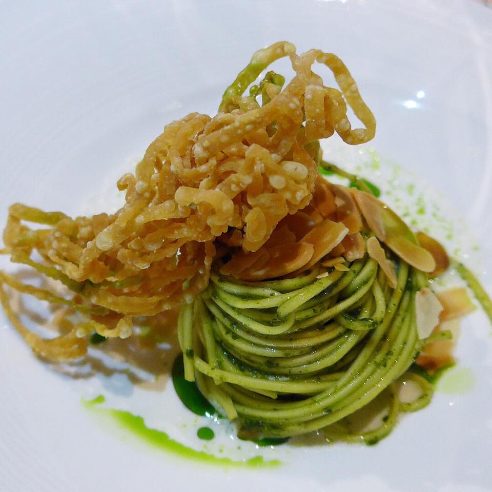 GLASS HOSTARIA: Halfway Between Rome & Bangkok (My version of pasta al pesto) (Photo by Cheryl Tiu)