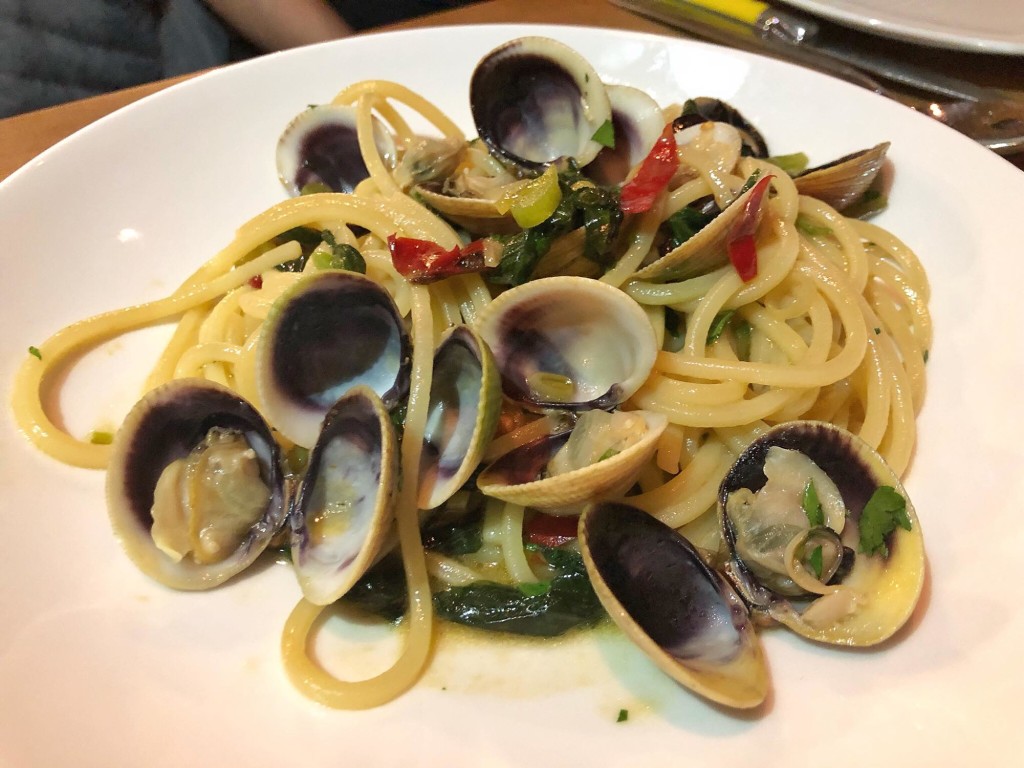Chitarra with clams and ramps (Photo by Cheryl Tiu)