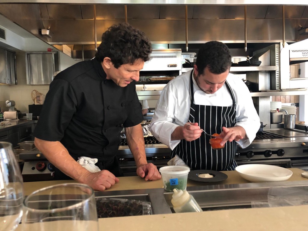 Giovanni Rocchio and Ricardo Chaneton working together at the former's kitchen in Fort Lauderdale (Photo by Cheryl Tiu)