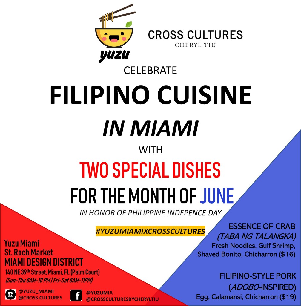 Whoohoo, special Filipino bowls at Yuzu Miami for the entire month of June!!! 