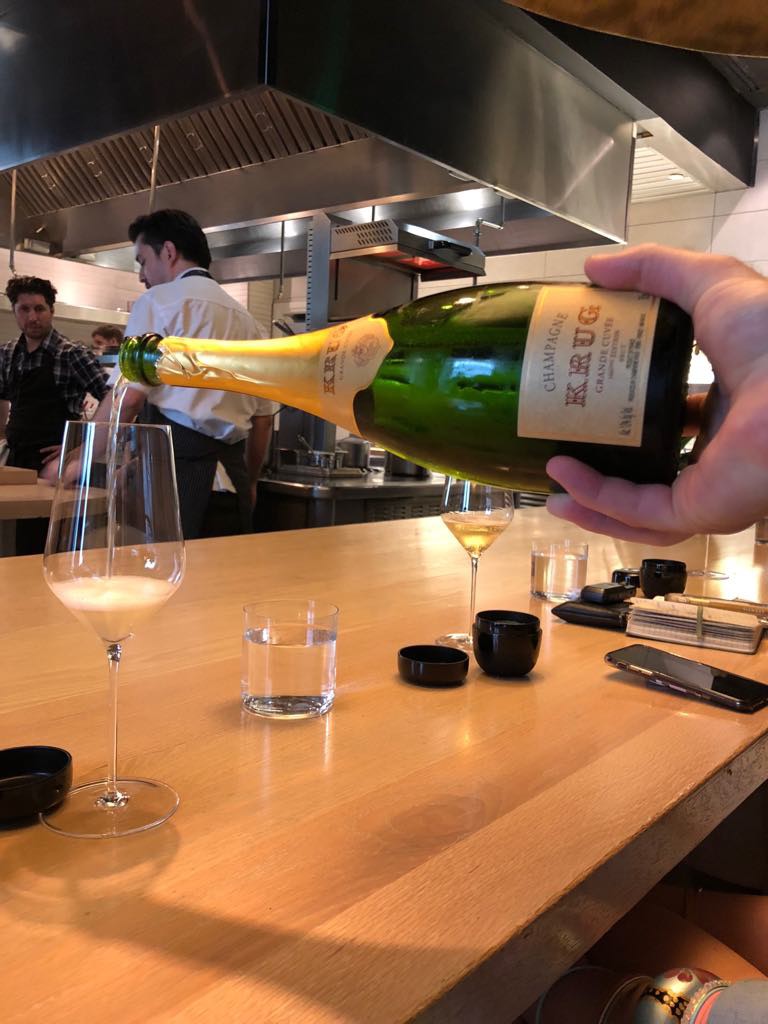 The entire meal was paired with (and sponsored by) Krug champagne (Photo by Cheryl Tiu)