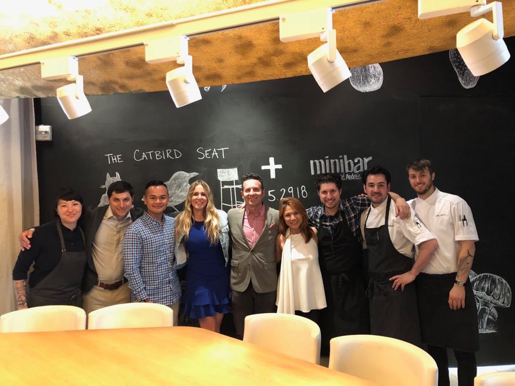 Teams The Catbird Seat x Minibar and guests: Leina Horii, Matthew Poli, NJ Soler, Erin Woodward, Steve Dolinsky, Cheryl Tiu, Ryan Poli, Jorge Hernandez, Luke Feltz