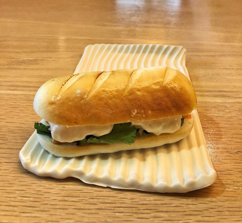 Banh Mi with bread made from apple meringue... So good! (Photo by Cheryl Tiu)