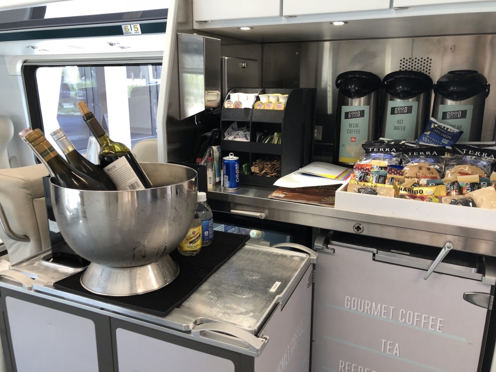 More beverages onboard the Brightline's Select Class! (Photo by Cheryl Tiu)