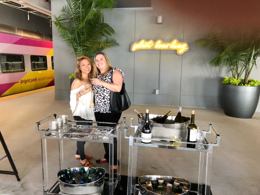 But before that... wine!!! Seriously, to be offered, wine, beer, juices and bottled water ON THE PLATFORM before boardin (apart from the lounge)? That's really something! Here I am with Karina Castano of Schwartz Media (Photo by Cheryl Tiu)