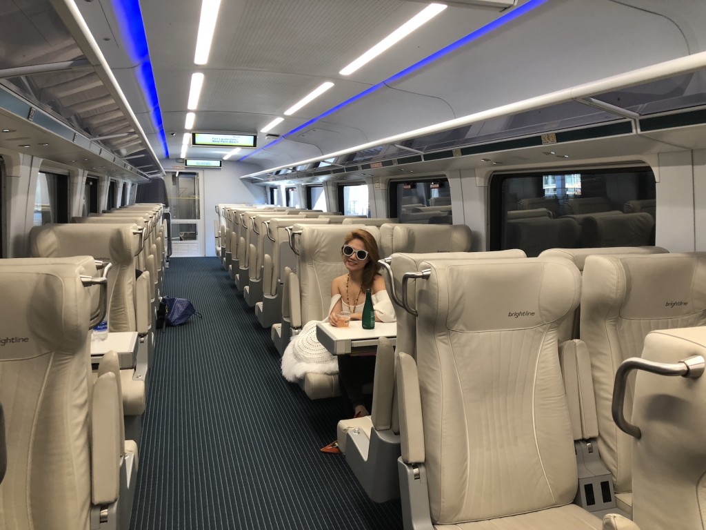 The super clean insider of the Brightline (Photo by Karina Castano)