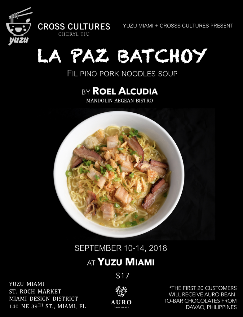 La Paz Batchoy- Yuzu Miami- Roel Alcudia- Cross Cultures