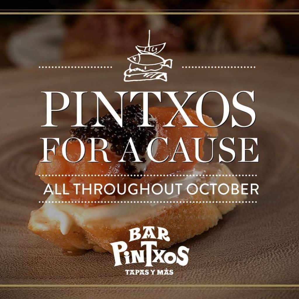 Bar Pintxos' Pintxos For A Cause runs all throughout October 2018
