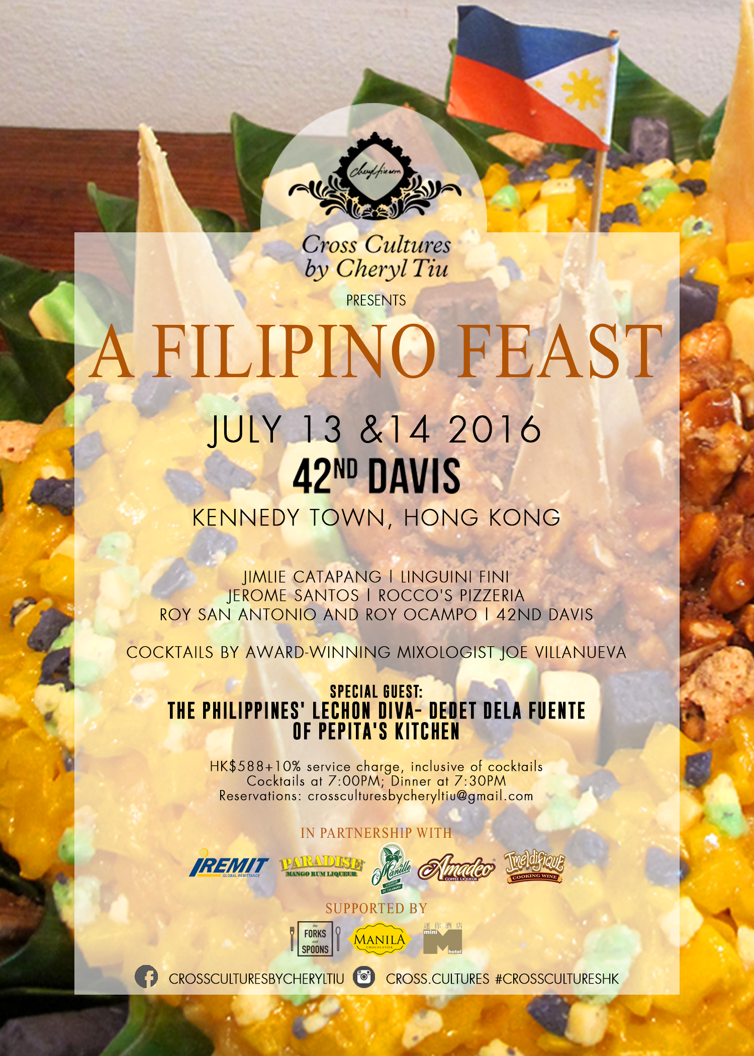 We Are Bringing Filipino Food To Hong Kong on July 13 & 14– Our First Cross Cultures Event Overseas!
