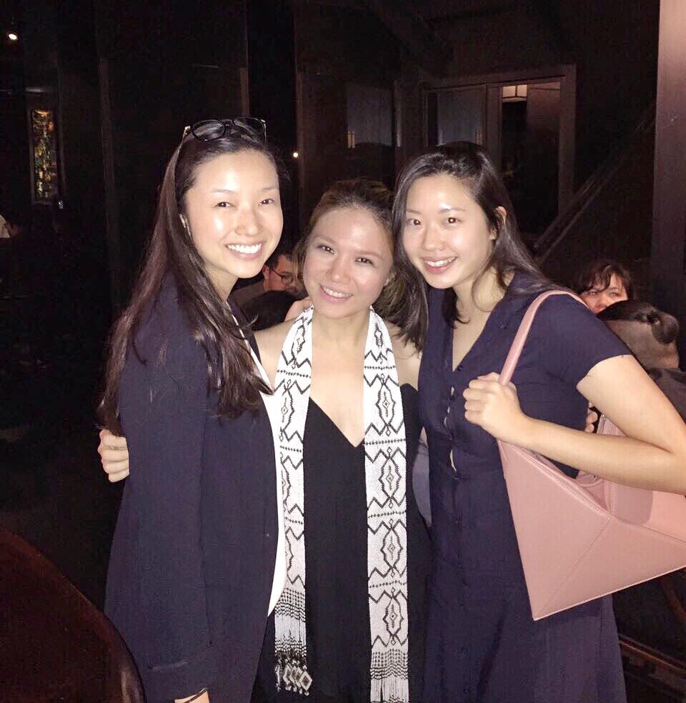 With sisters-in-law Sae Takagi and Rebecca Eu